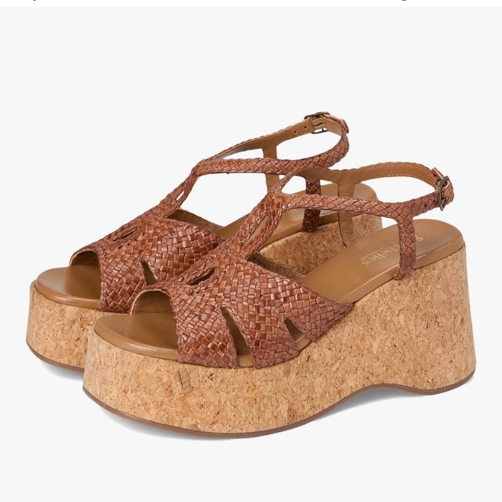 Seychelles Nolia Leather Platform Sandal Wedge